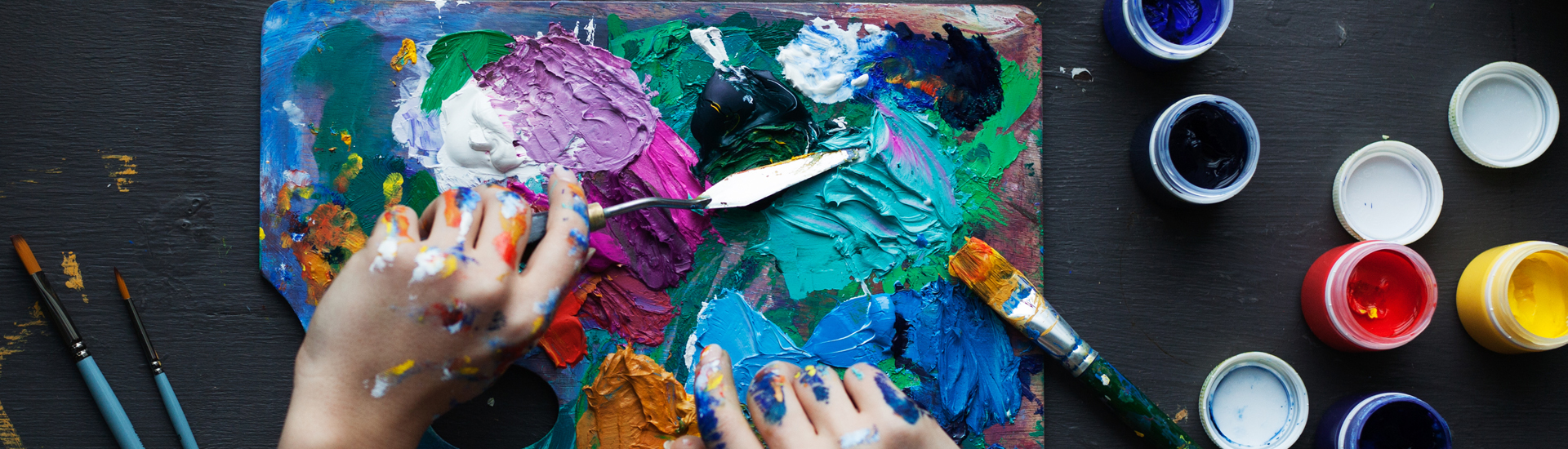 The Artist's Hands with Palette Knife